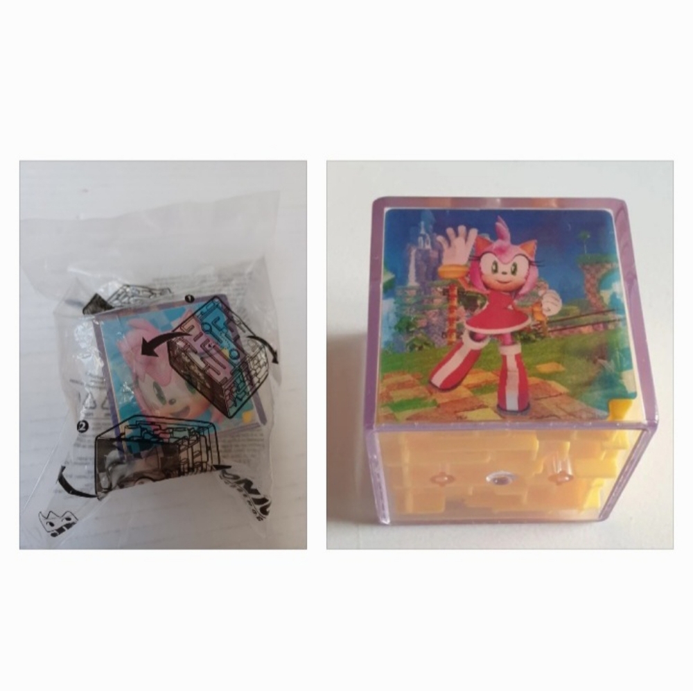 $4 Add-on New Amy Rose Puzzle Maze Box - Burger King 2023, Sonic, Toy#2 (Sealed)
